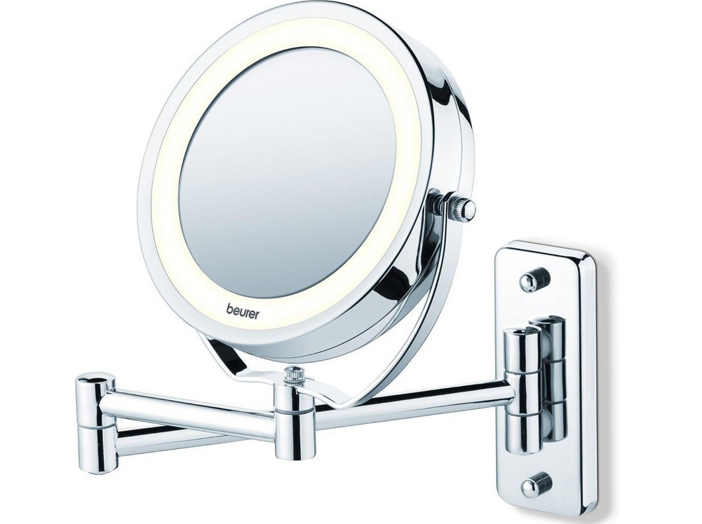 Miroir illuminé avec bras monté dépliant
