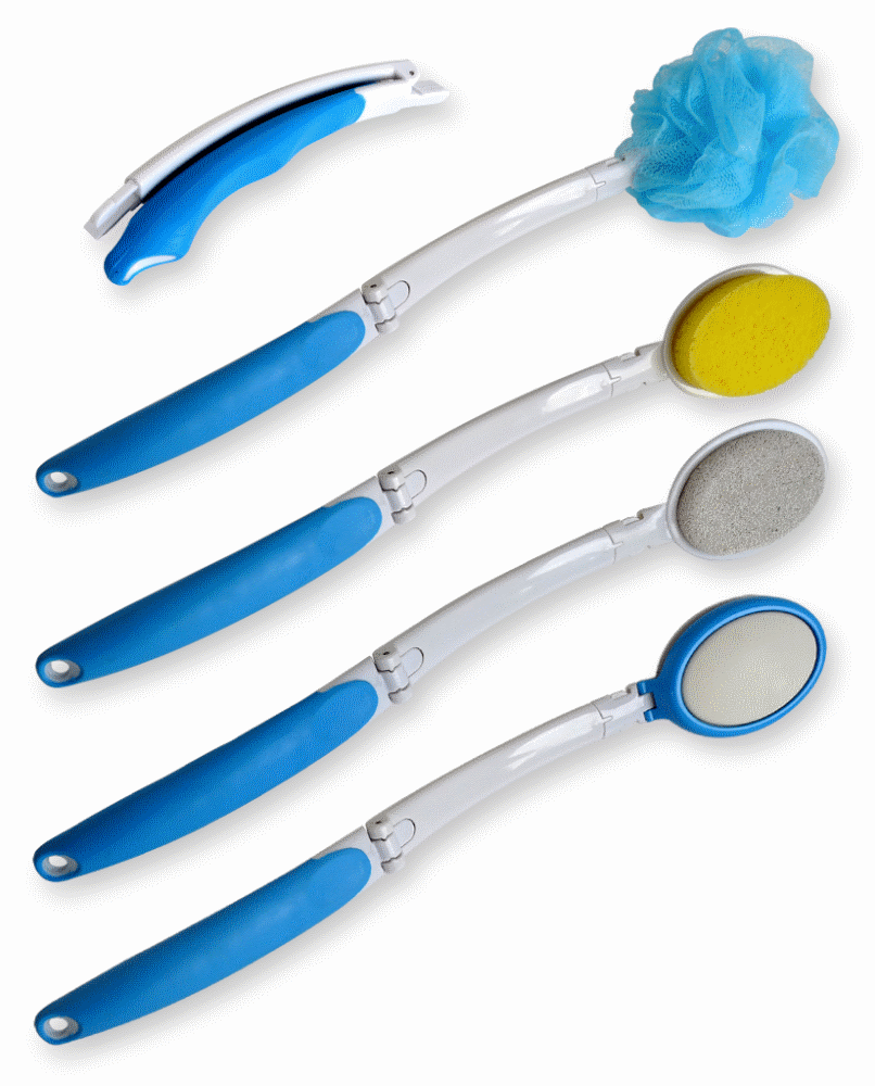 KIT SPA POUR LA DOUCHE HESTEC, BLEU,15.2×10.5×21.2 CM