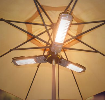 Chauffe parasol halogène noir 2000w