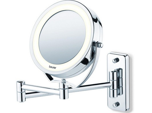 Miroir illuminé avec bras monté dépliant