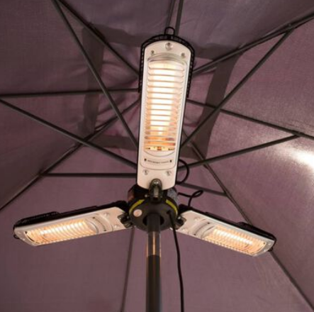 Chauffe parasol halogène noir 2000w